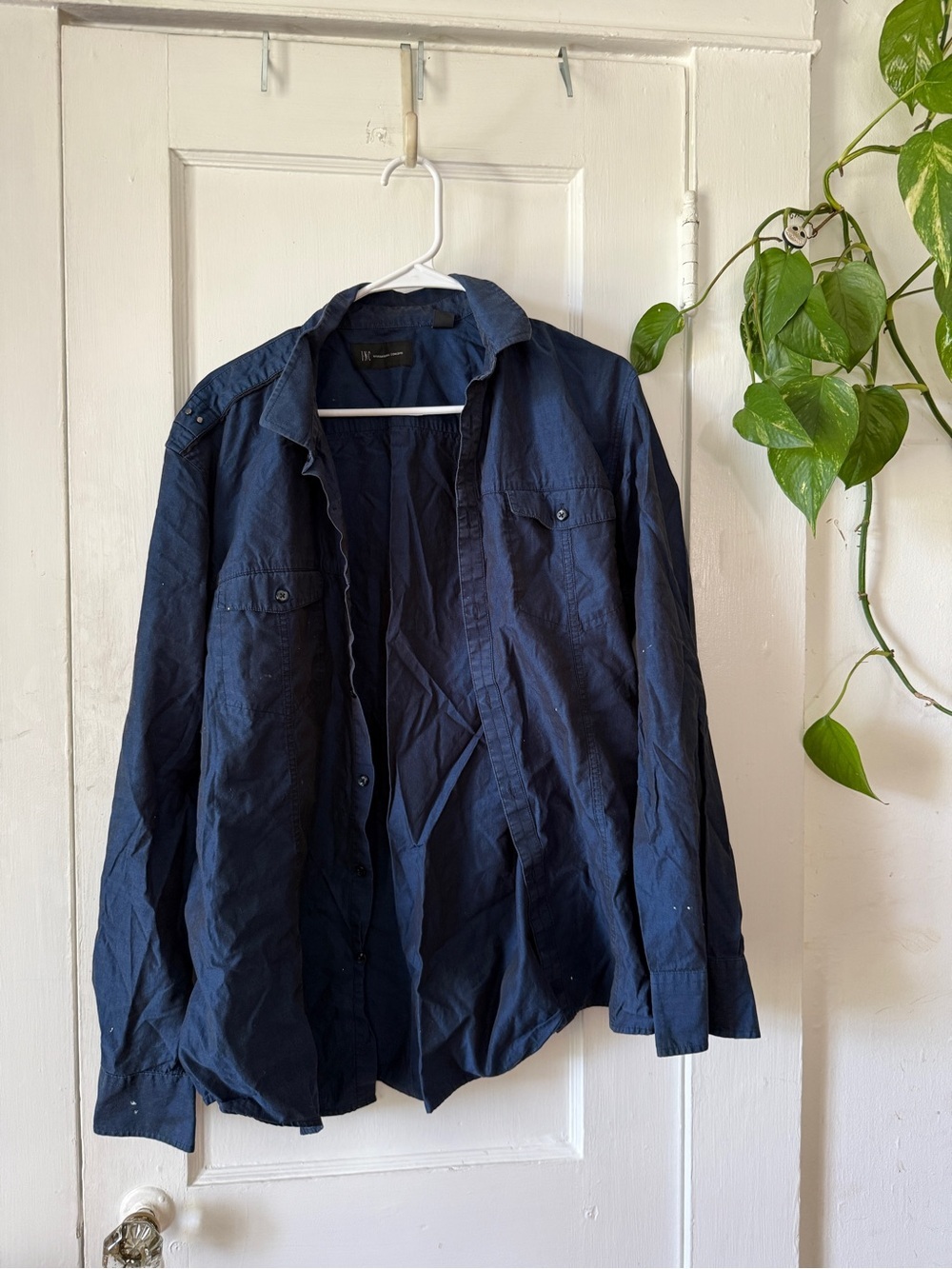 INC International Concepts Navy Lightweight Shirt Jacket